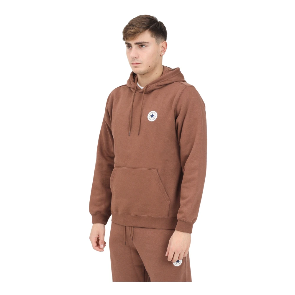 Converse Bruine hoodie met Chuck Taylor-patch Brown Heren