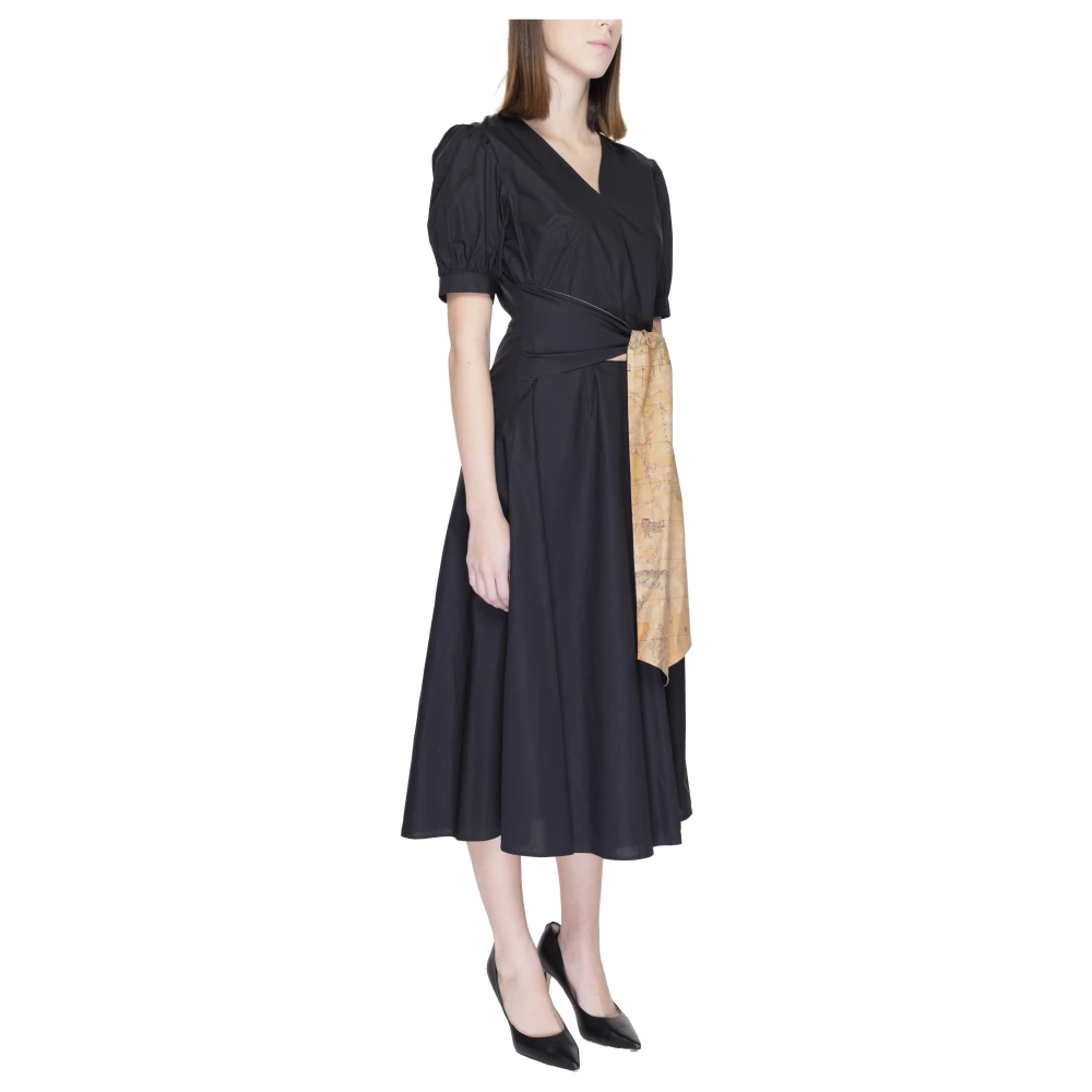 Alviero Martini 1a Classe Lange Jurk Lente Zomer Collectie Black Dames