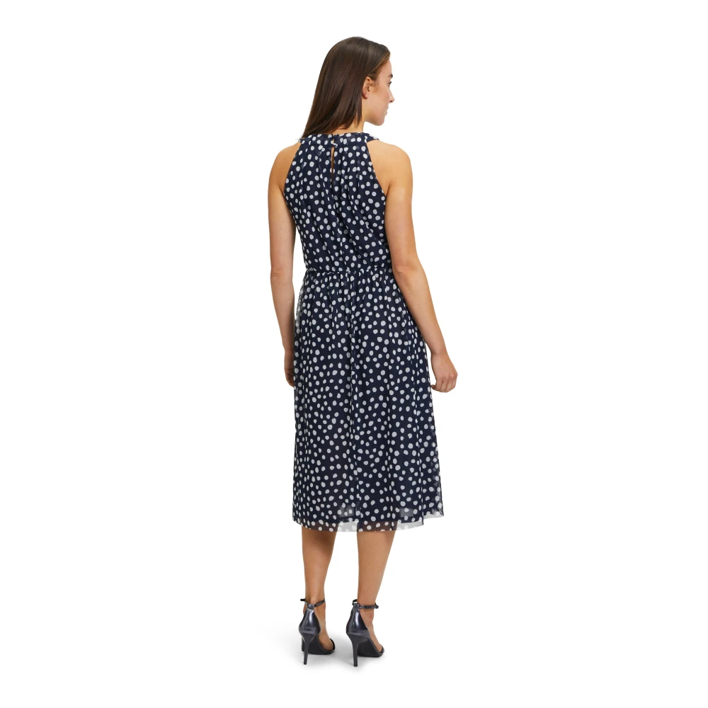 Betty & Co Polka Dot Mouwloze Midi Jurk Multicolor Dames