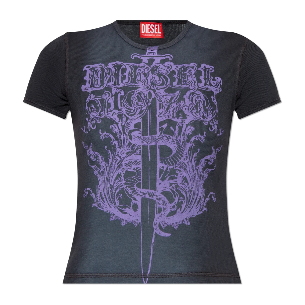 Diesel Top T-Ele-Long-P1 Gray Dames