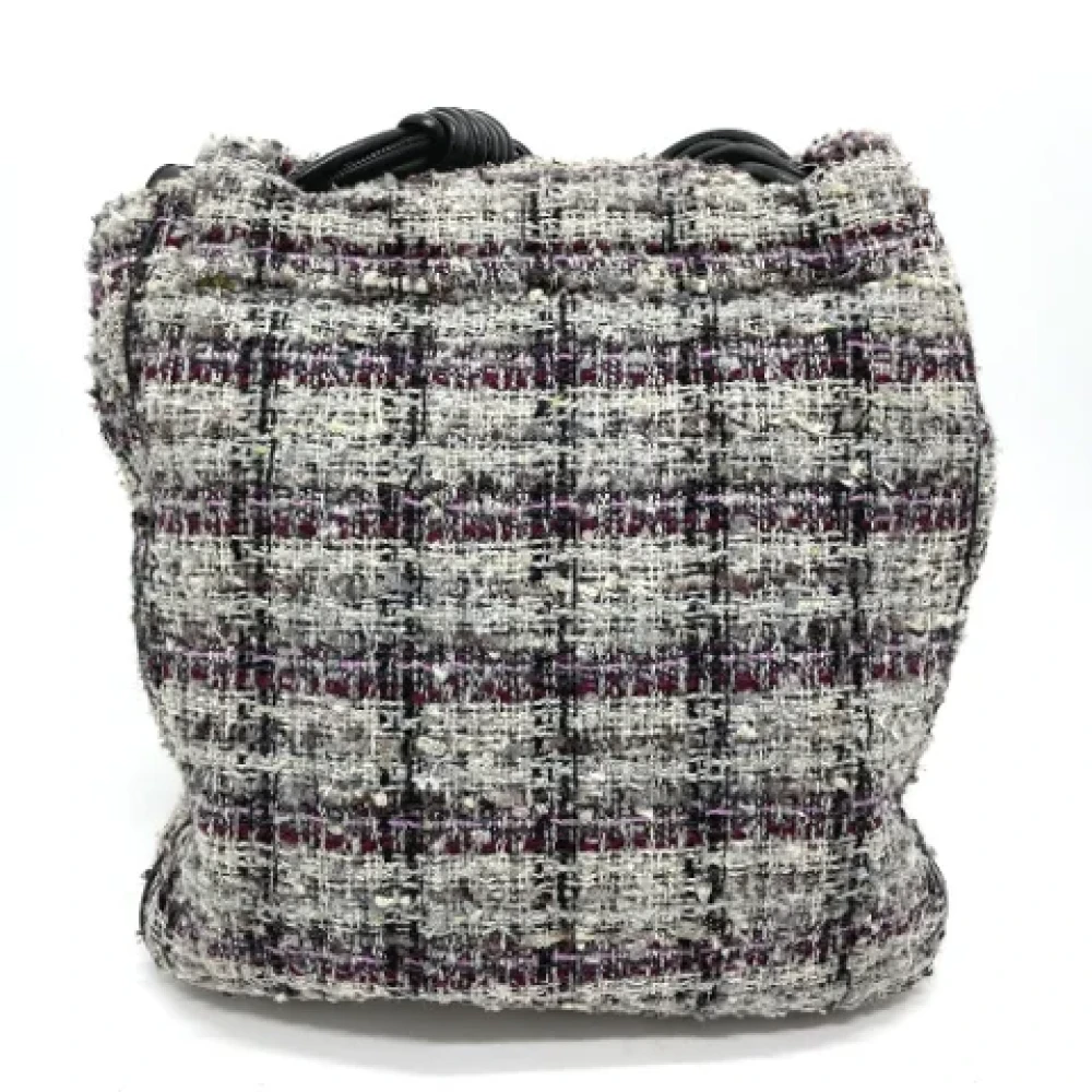 Chanel Vintage Pre-owned Fabric chanel-bags Gray Dames