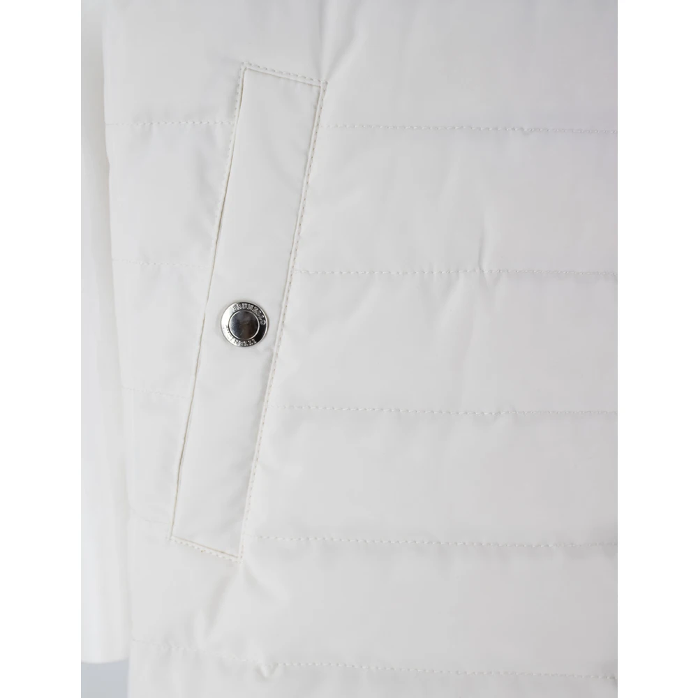 BRUNELLO CUCINELLI Gewatteerde Mouwloze Donsjas White Heren
