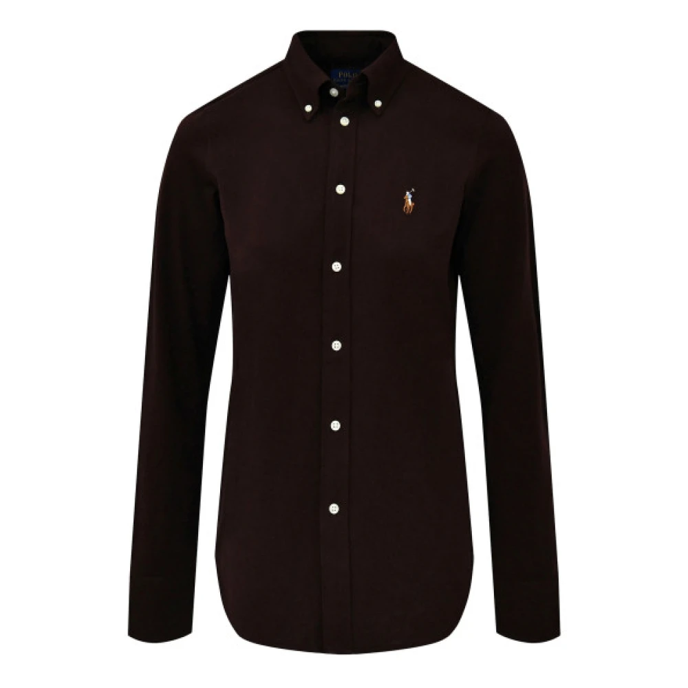 Polo Ralph Lauren Donna Marrone Camicette L, New,