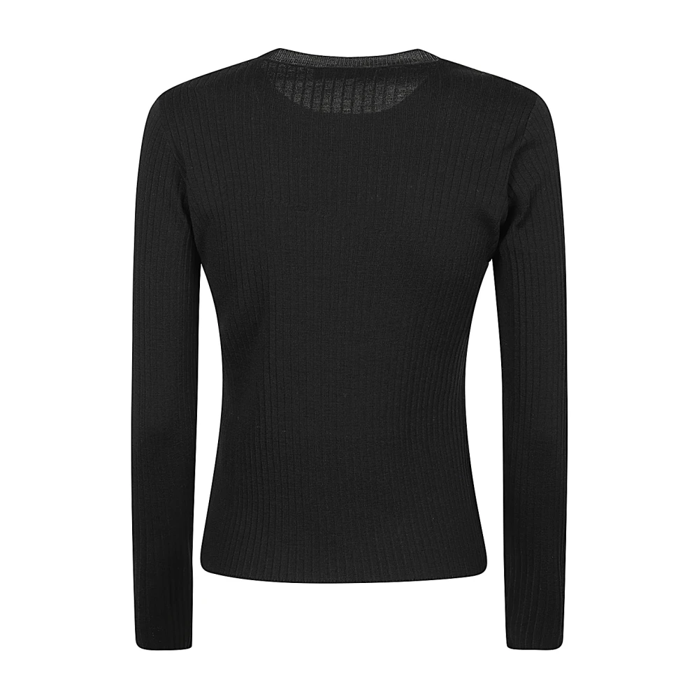 Goes Botanical Zwarte ronde hals shirt Black Dames