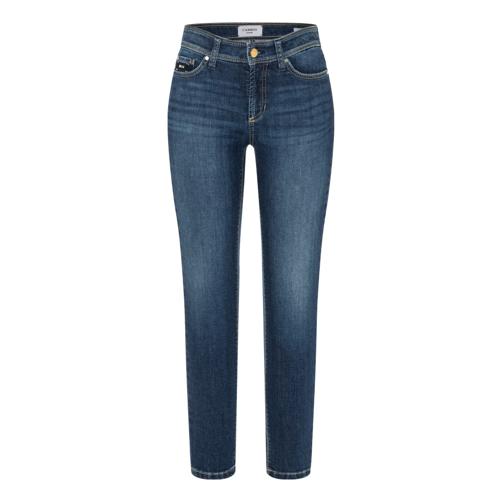 Cambio Sophisticated Dark Used Piper Korta Jeans Blue, Dam