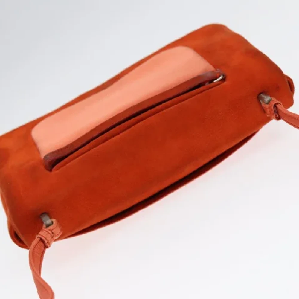 Prada Vintage Pre-owned Suede prada-bags Orange Dames