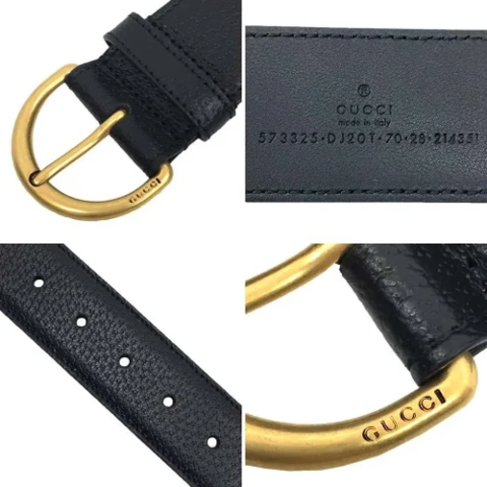 Gucci Vintage Pre-owned Leather belts Black Dames