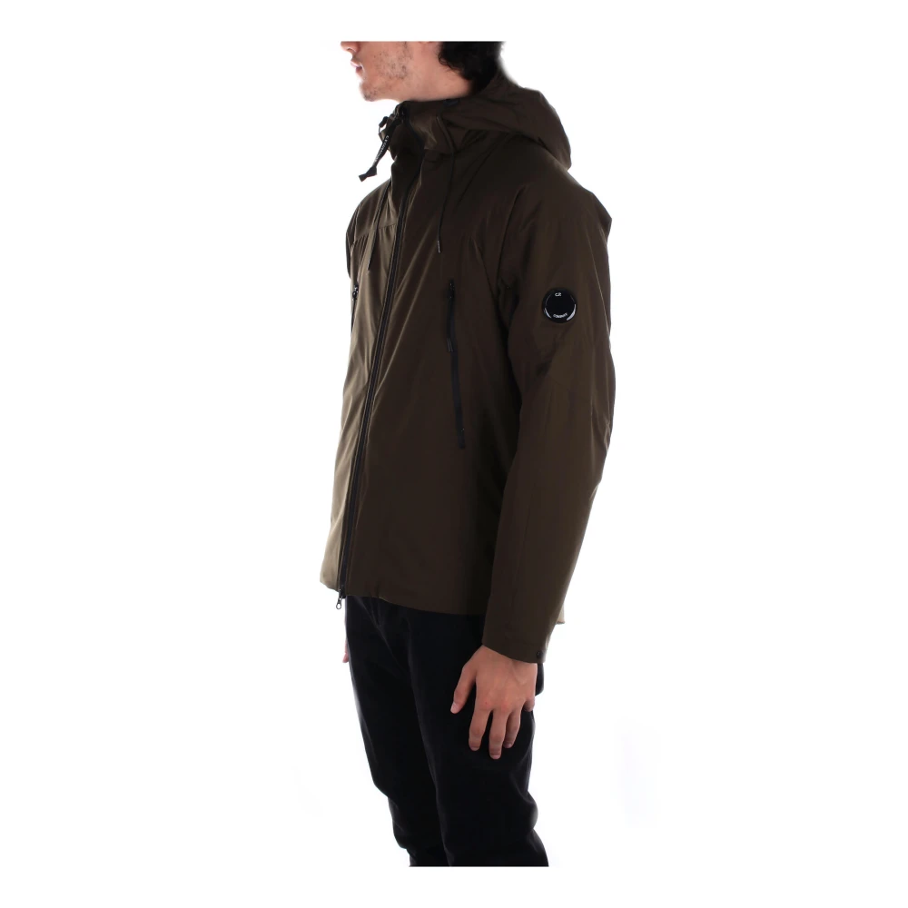 C.P. Company Capuchon Logo Jas Rits Zakken Verstelbare Mouwen Green Heren