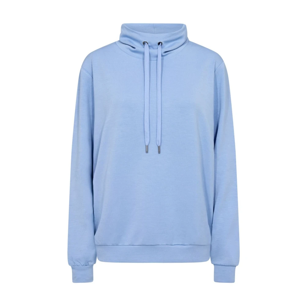 Soyaconcept Blauwe Comfortabele Trui met Hoge Hals Blue Dames