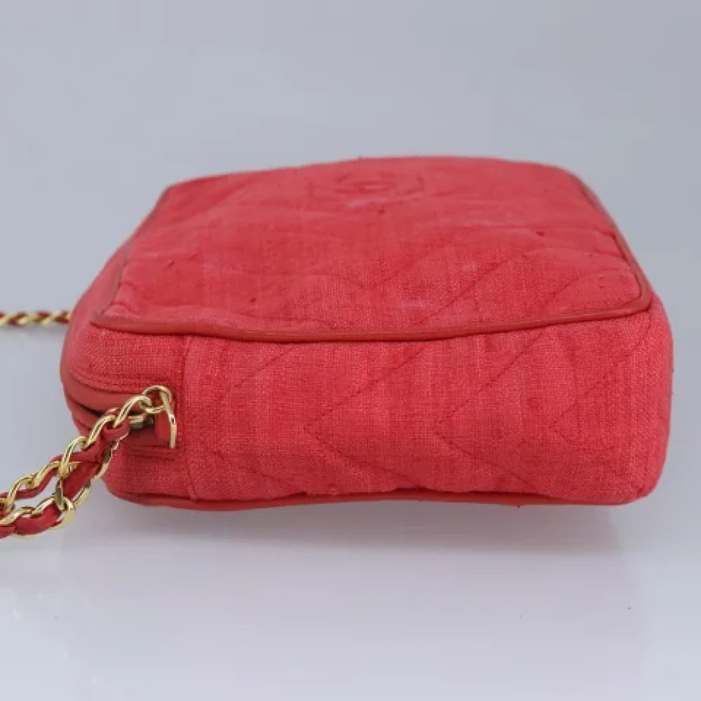Chanel Vintage Pre-owned Canvas chanel-bags Red Dames