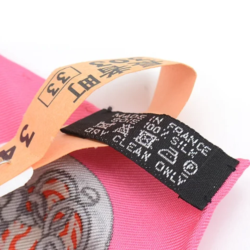 Hermès Vintage Pre-owned Canvas scarves Pink Dames