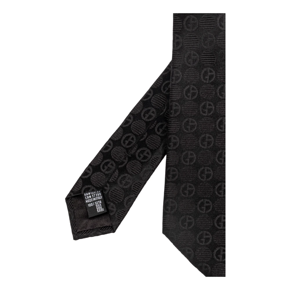 Giorgio Armani Zijden stropdas Black Heren
