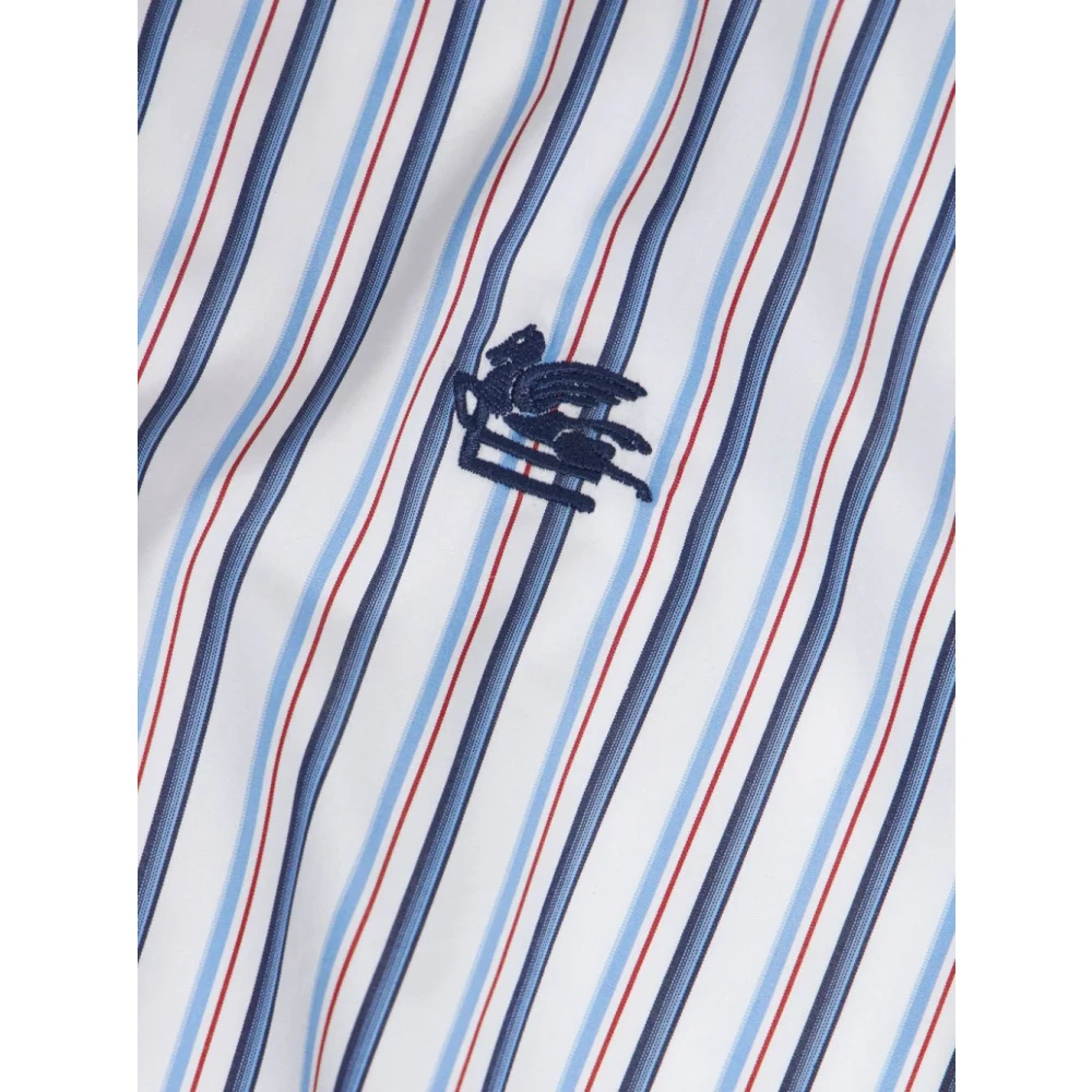 ETRO Gestreept Pegasus Shirt White Heren