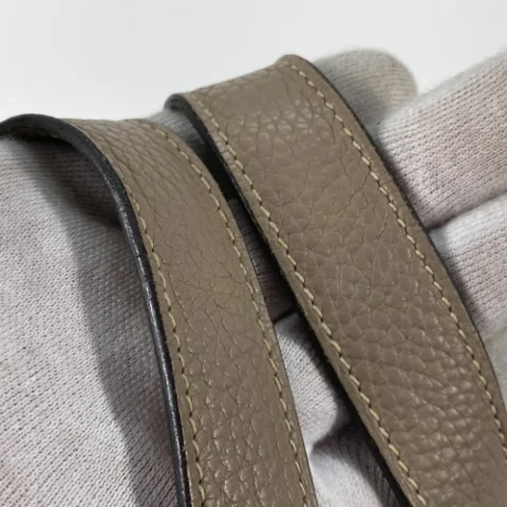 Hermès Vintage Pre-owned Leather handbags Gray Dames