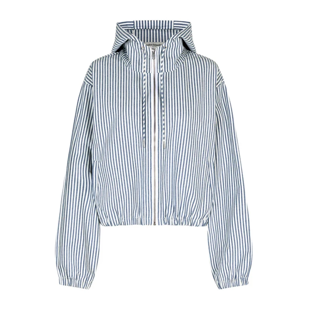 Lollys Laundry Gestreepte Hoodie Blue Dames