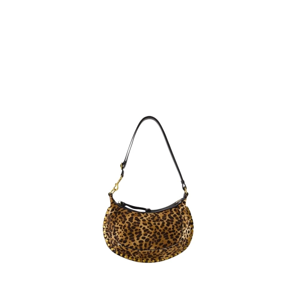 Isabel marant Leopard Print Moon Tas Leren Tas Multicolor Dames