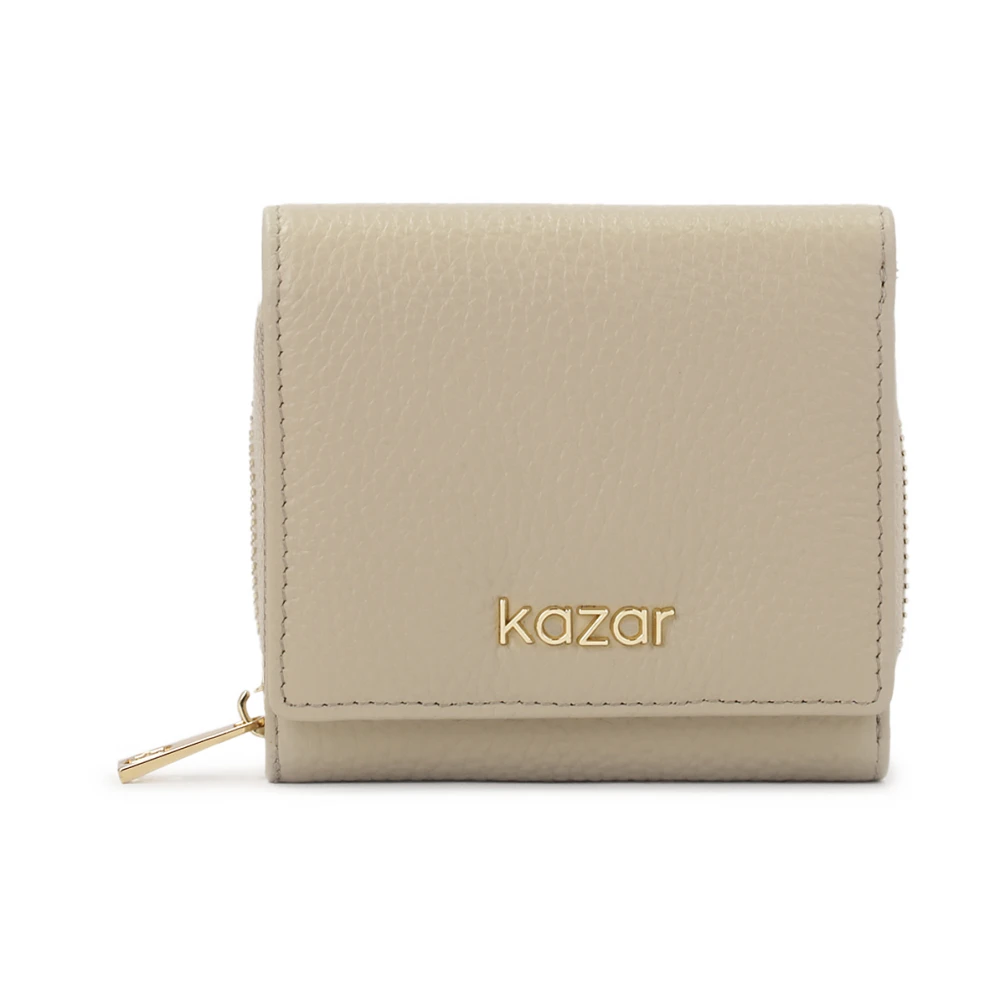 Kazar Lichtgrijze leren portemonnee Gray Dames