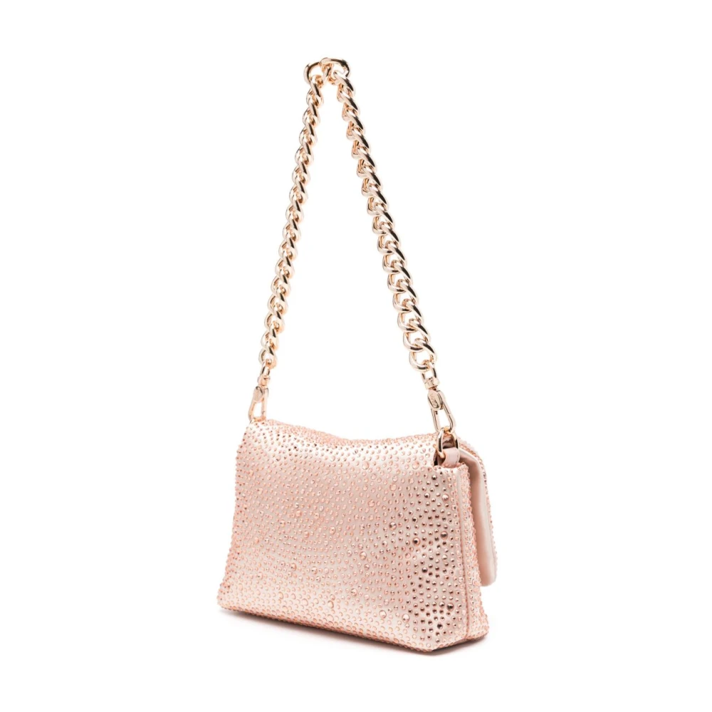 Liu Jo Blush Pink Foldover Chain-Link Tas Pink Dames