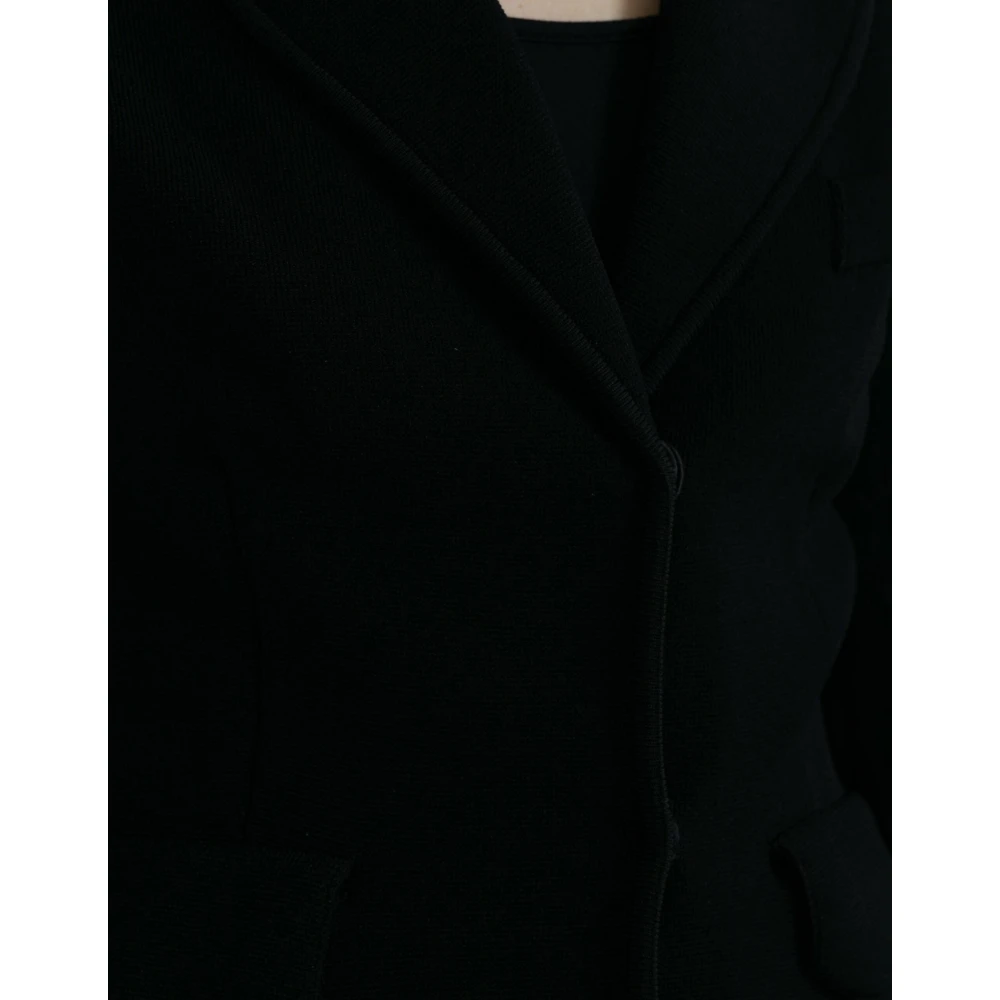 Dolce & Gabbana Luxe Zwarte Designer Blazer Elegant Stijl Black Dames