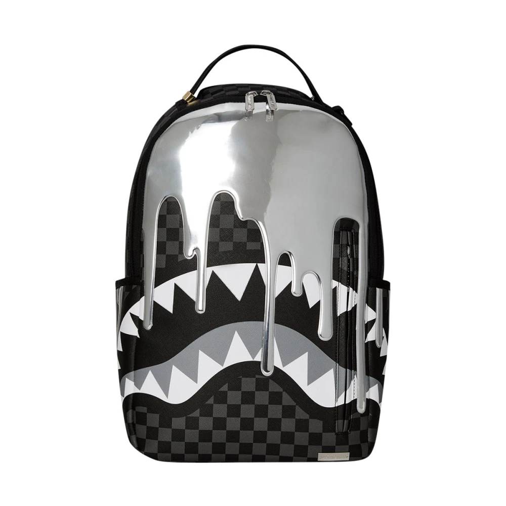 Sprayground Metallic Drips Deluxe Rugzak Gray Unisex