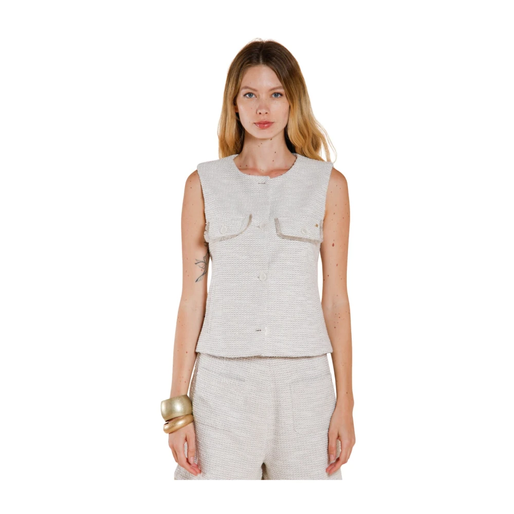 Mason's Damen Beige Jacken, Mgröße: