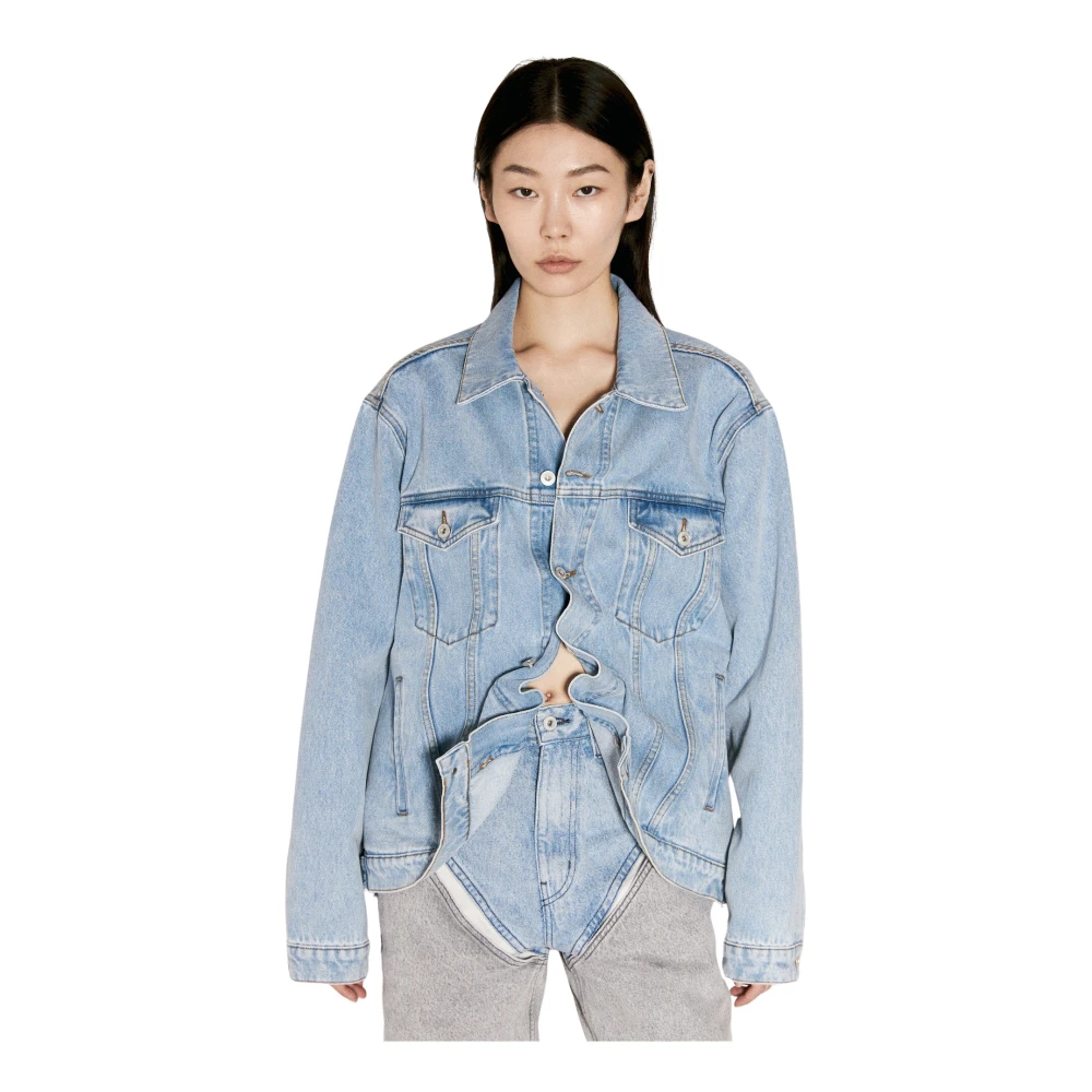 Y Project Oversized denim jack Blue Dames