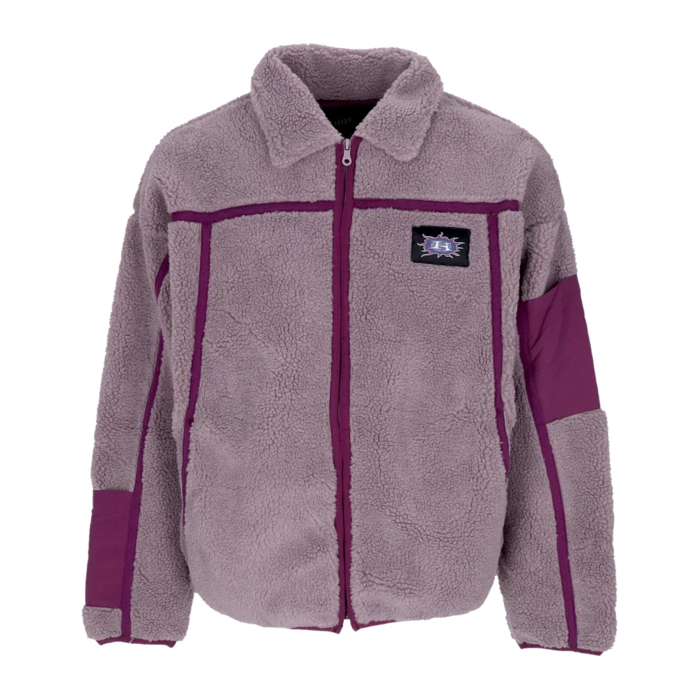 HUF Paarse Sherpa Jas met Mesh Voering Purple Heren