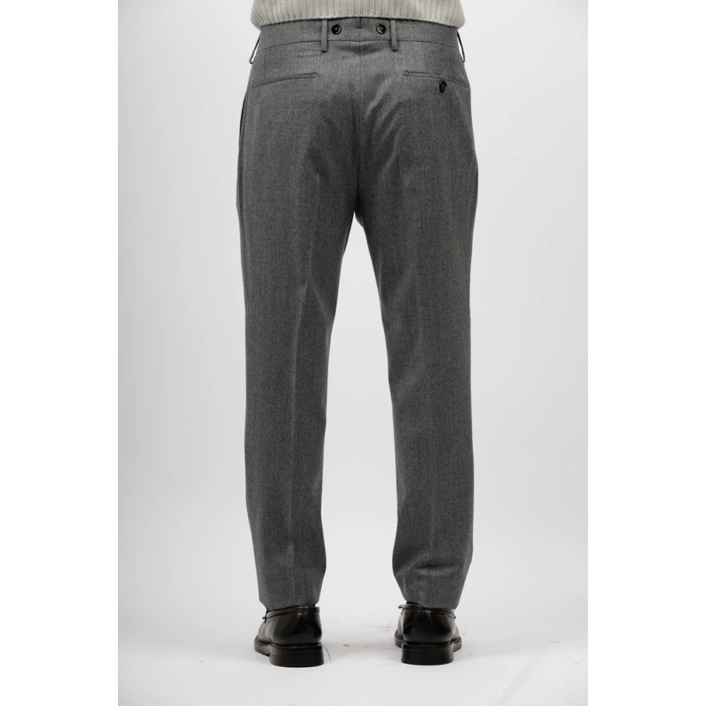 Berwich Relaxte broek met bretels Gray Heren