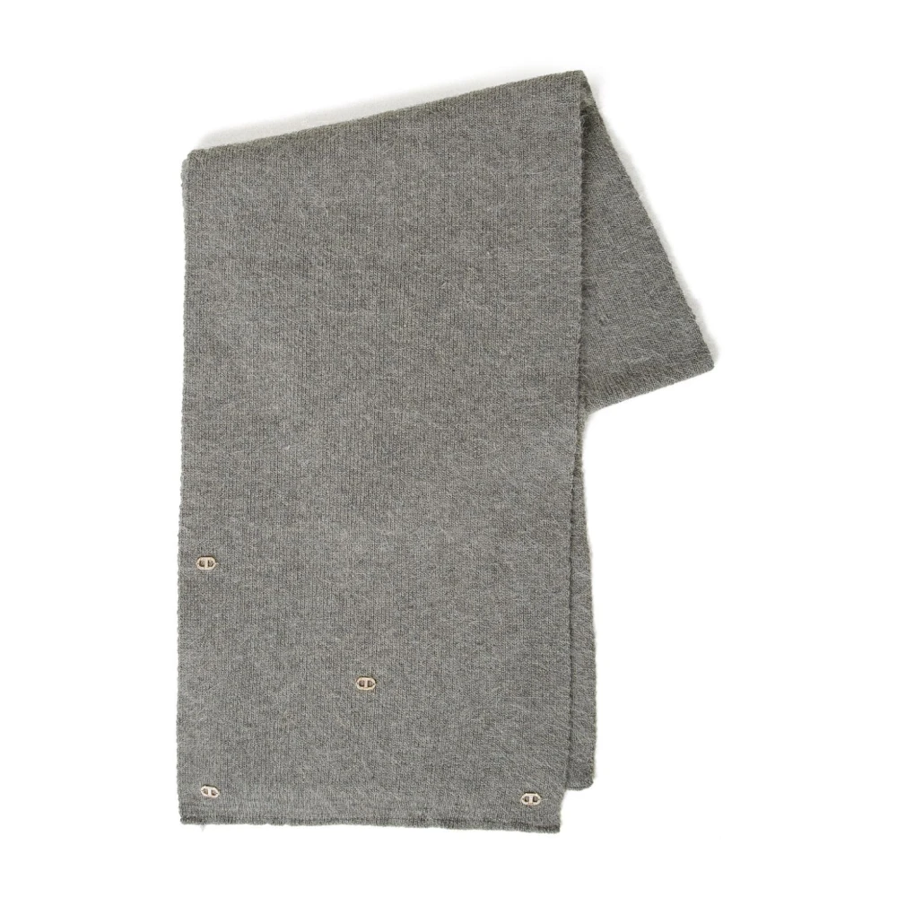 Twinset Grijze Melange Sjaal Gray Dames