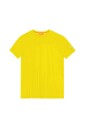 yellow-logo-print-crew-neck-t-shirt