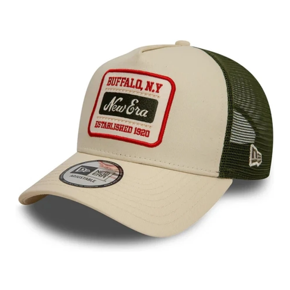 new era Beige Patch Trucker Hat Beige Heren