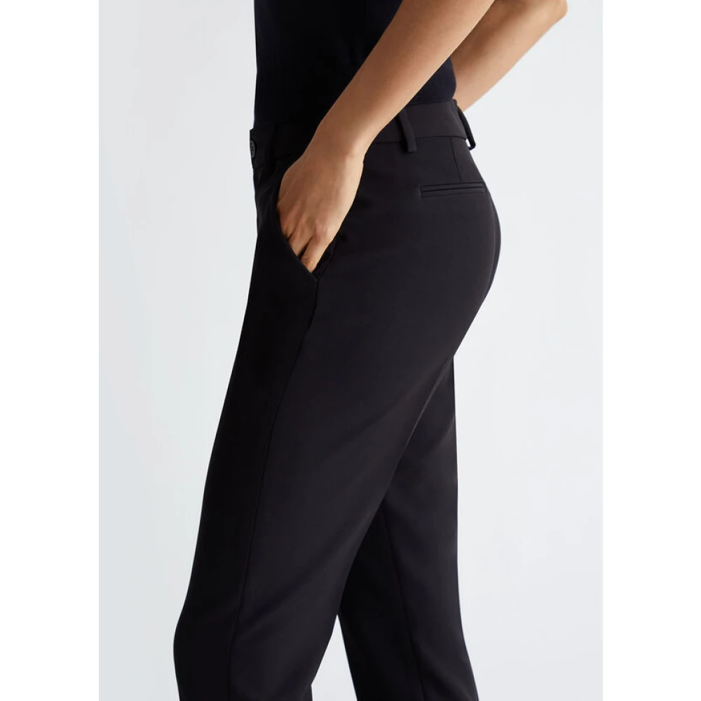 Liu Jo Stretch Chino Broek Rechte Pijp Black Dames