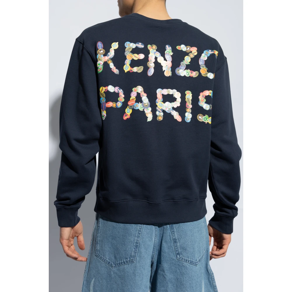 Kenzo Sweatshirt met logo Blue Heren