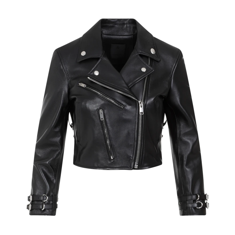 Givenchy Leather Jackets Black Dames