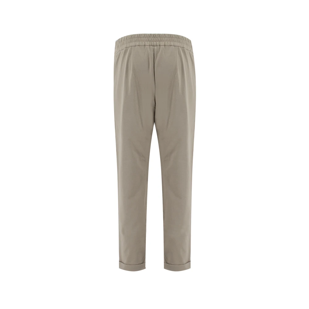 BRUNELLO CUCINELLI Travelwear Katoen Fleece Broek Gray Dames