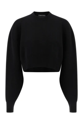 Sculptural Double Face Wool Cashmere Sweatshirt