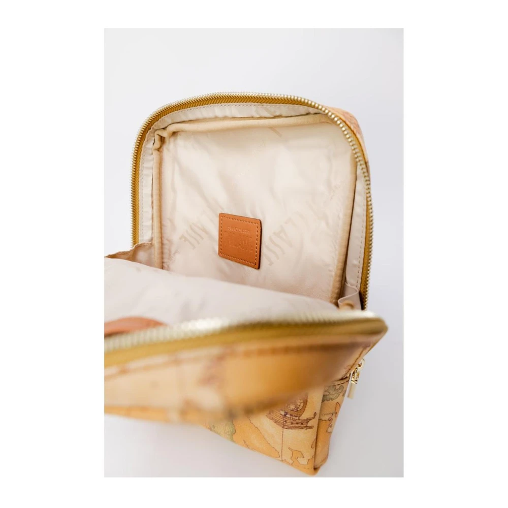 Alviero Martini 1a Classe Stijlvolle leren tas met synthetische accenten Beige Heren