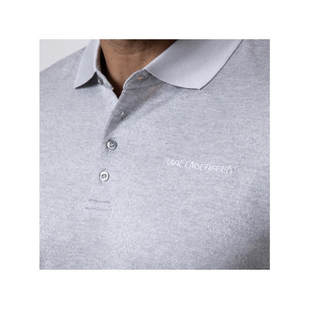 Karl Lagerfeld Grijze polo met lange mouwen Gray Heren
