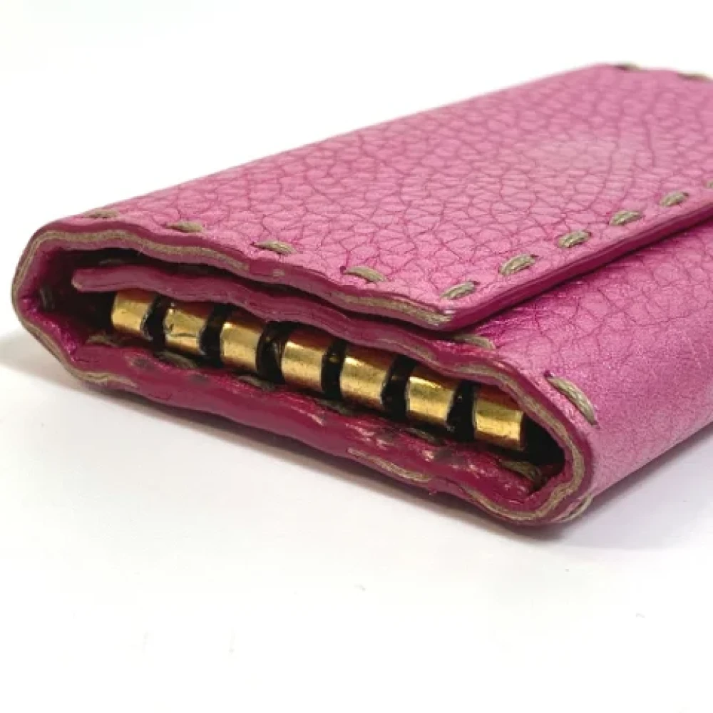 Fendi Vintage Pre-owned Leather home-office Pink Heren