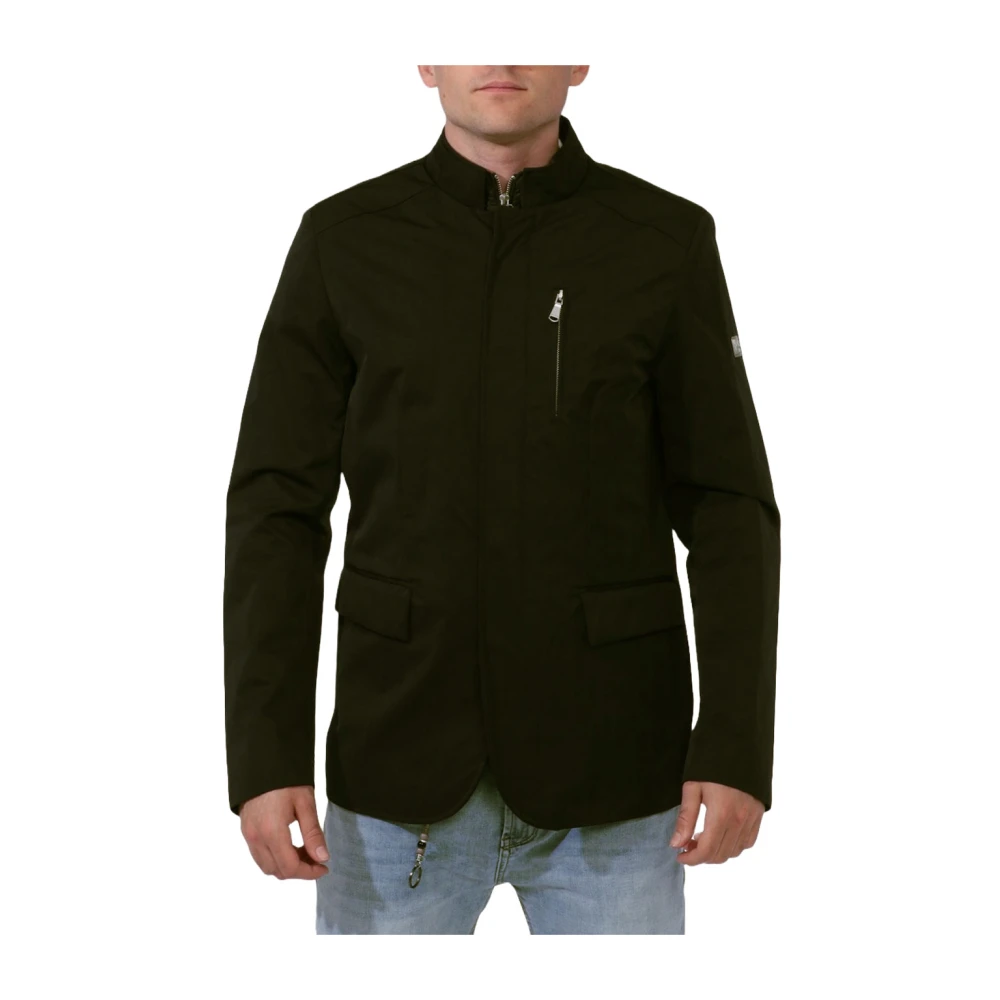 YES ZEE Zwarte synthetische jas voor mannen Black Heren