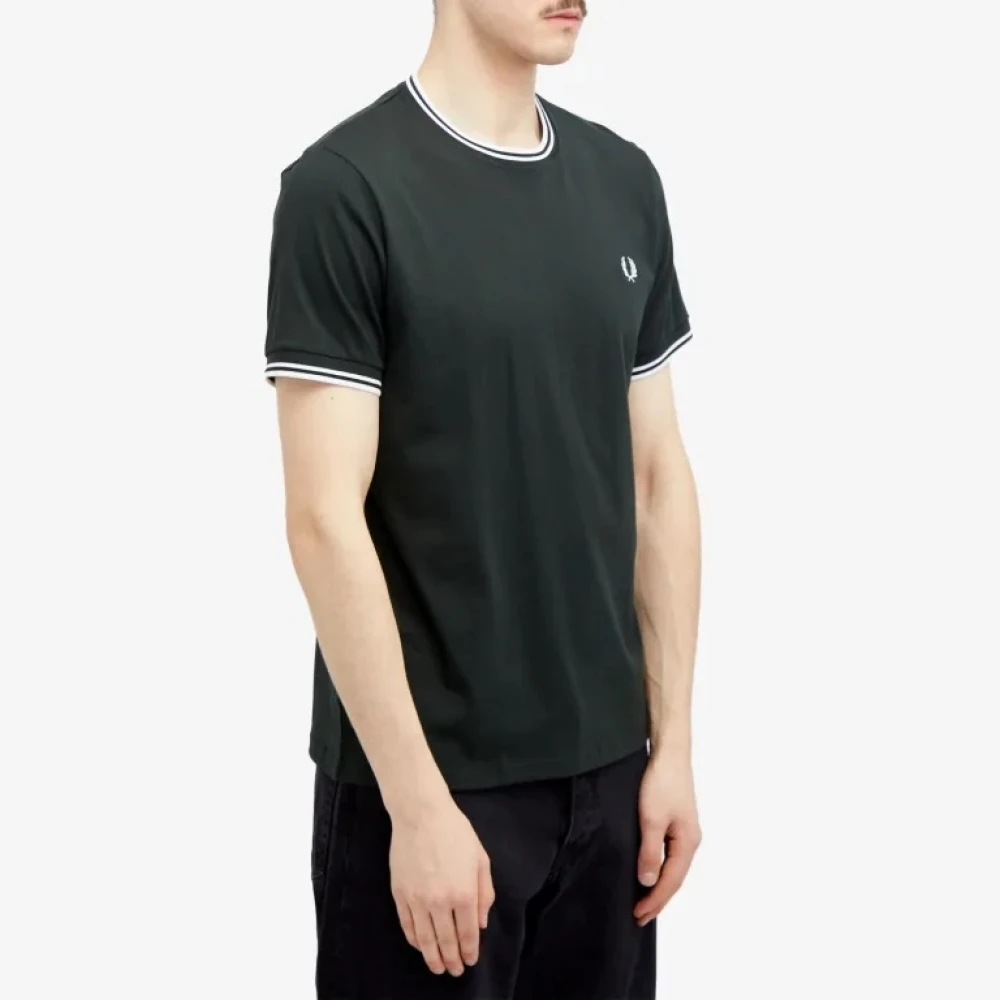 Fred Perry Twin Tipped Tee Night Green Heren