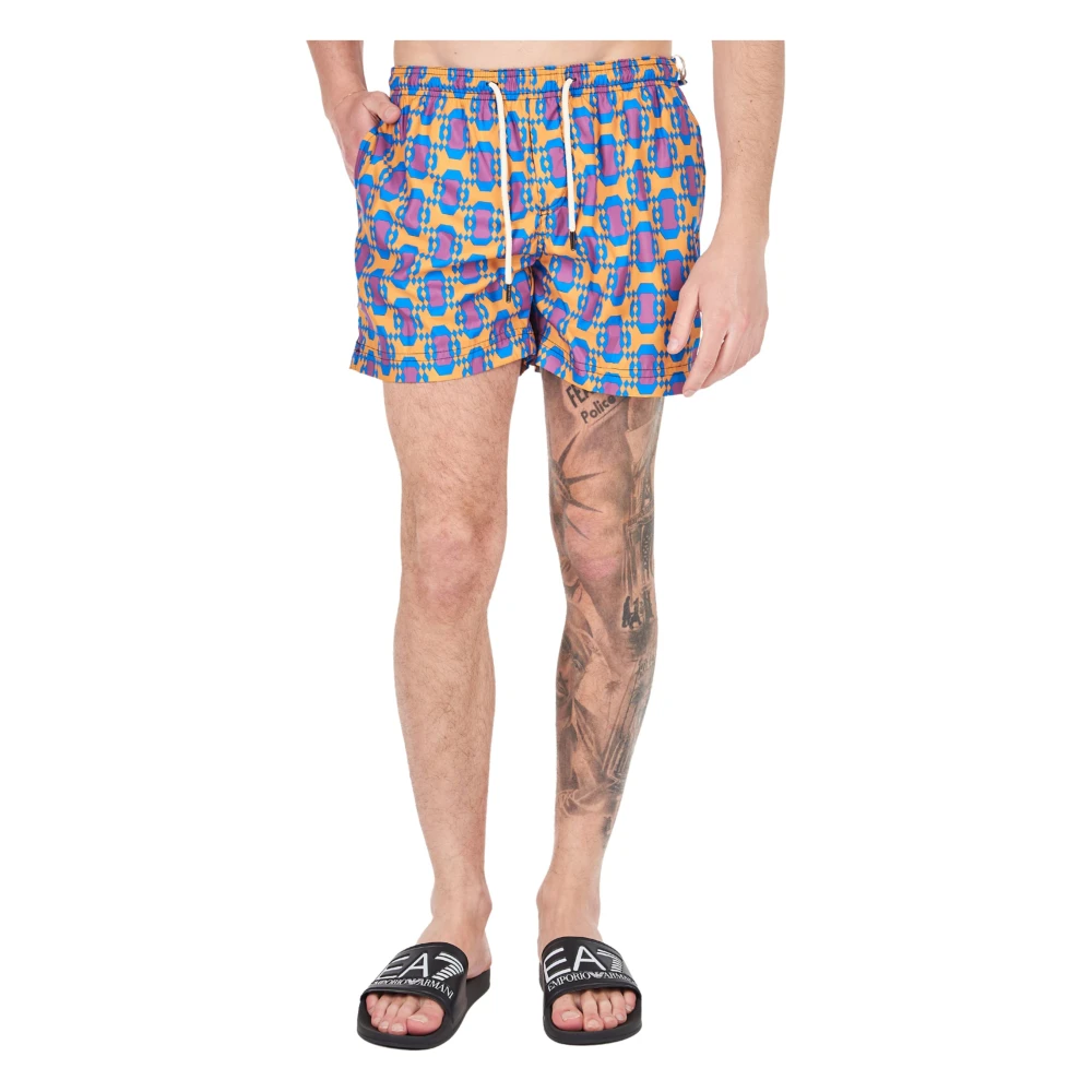Peninsula Mediterrane Stijl Zwemkleding Oranje Multicolor Heren