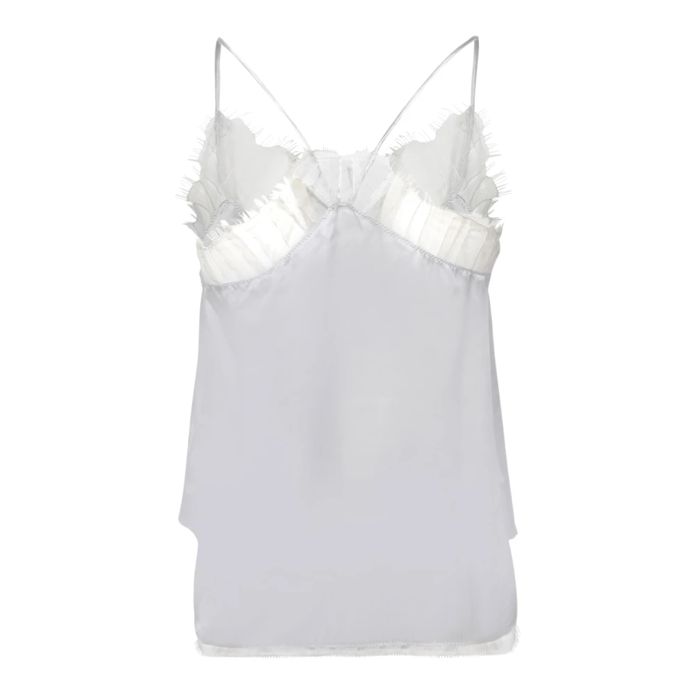 IRO Kant Detail V-Hals Top Gray Dames