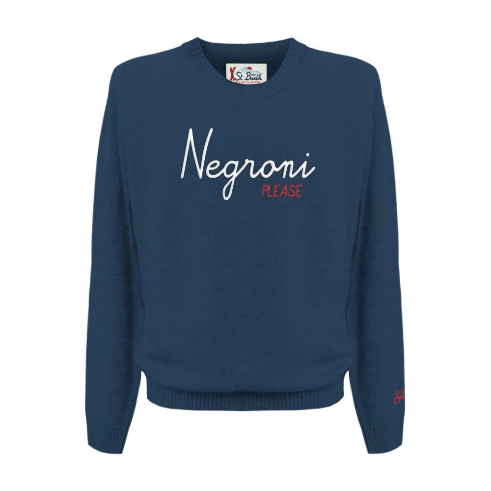 MC2 Saint Barth Blauwe Sweaters Regular Fit Blue Heren