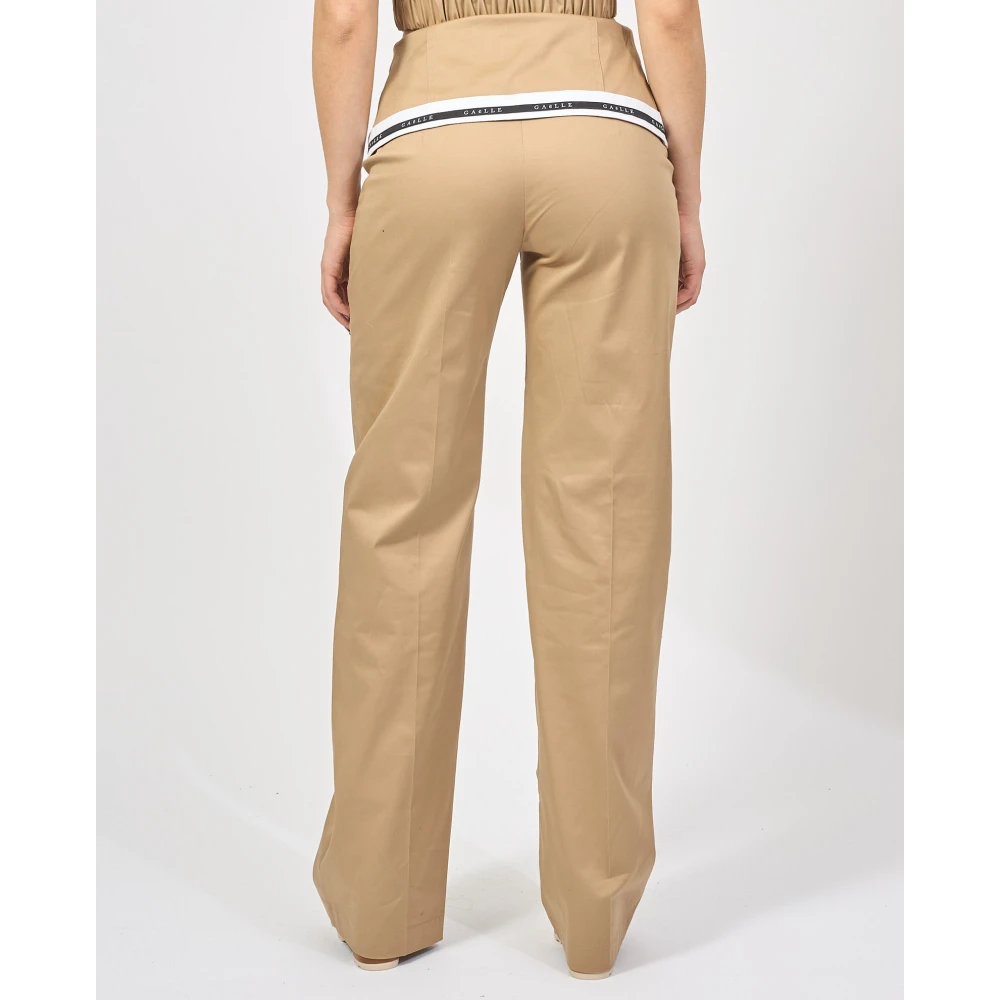 Gaëlle Paris Wijde Beige Broek Beige Dames
