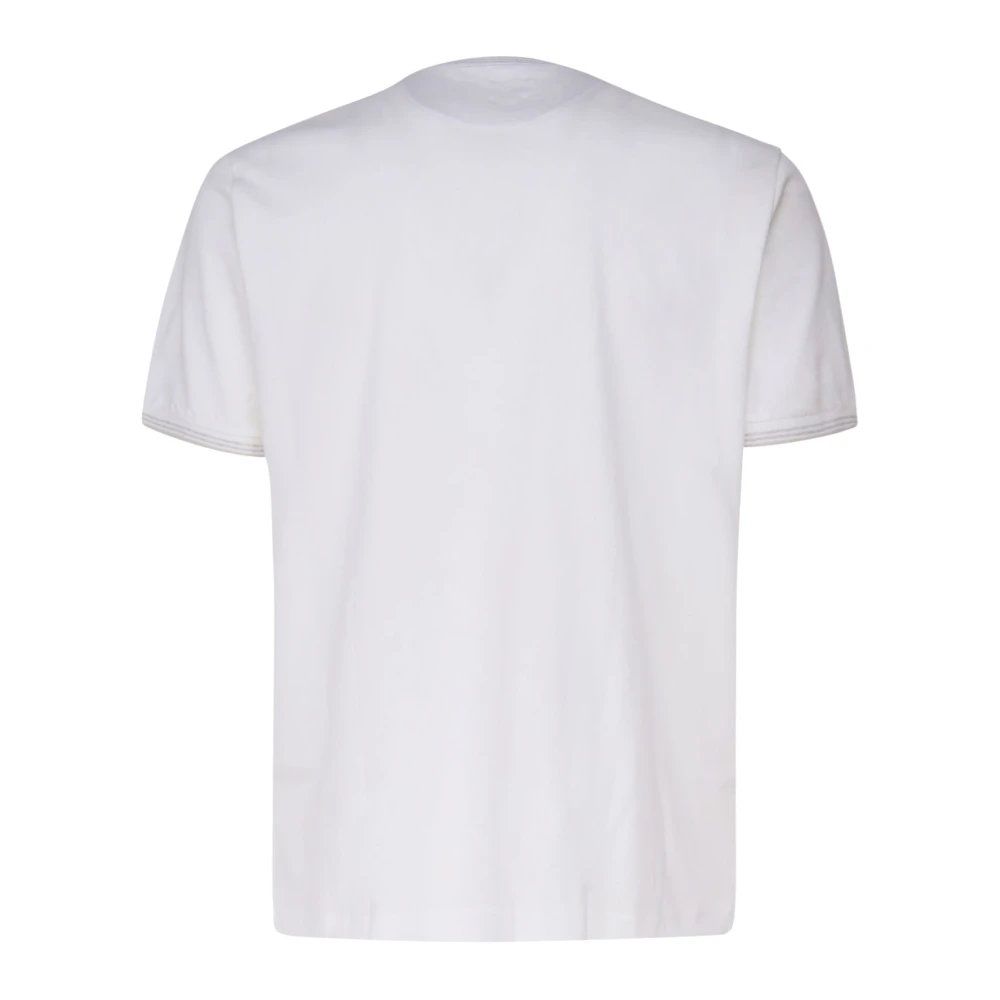 Eleventy Katoenen T-shirt Ronde Kraag Korte Mouwen White Heren