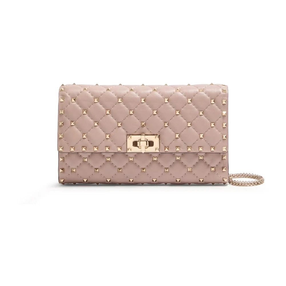 Valentino Garavani Rockstud Spike Shoulder Bag - Female - Cross Body Bags - Pink - One Size - Bags