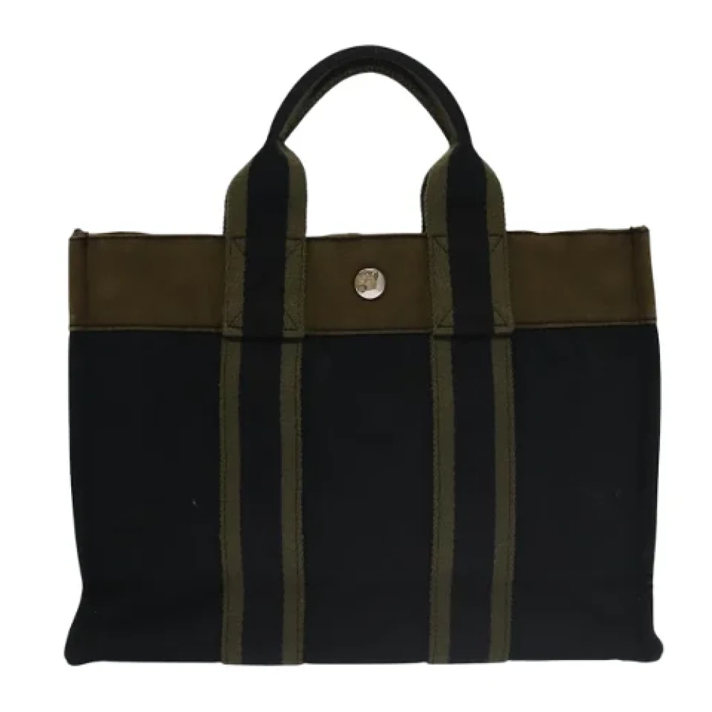 Hermès Vintage Pre-owned Canvas handbags Black Dames