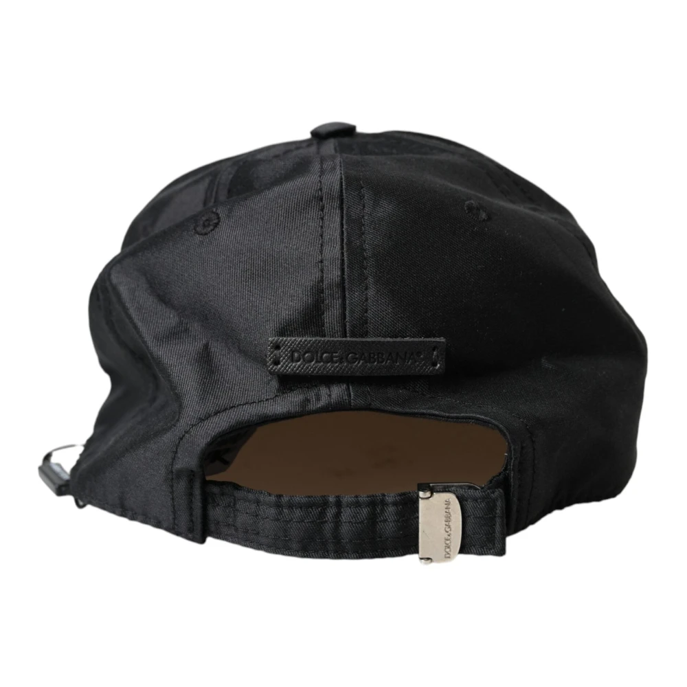 Dolce & Gabbana Zwarte Logo Baseball Cap Gemaakt in Italië Black Heren