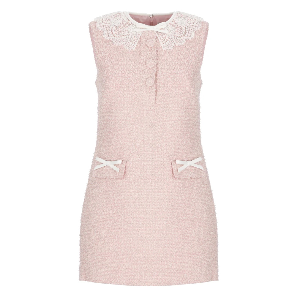Self Portrait , Party Dresses, Female, Pink, S, Boucle Mini Dress